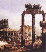 BELLOTTO, Bernardo Capriccio with the Colosseum china oil painting reproduction